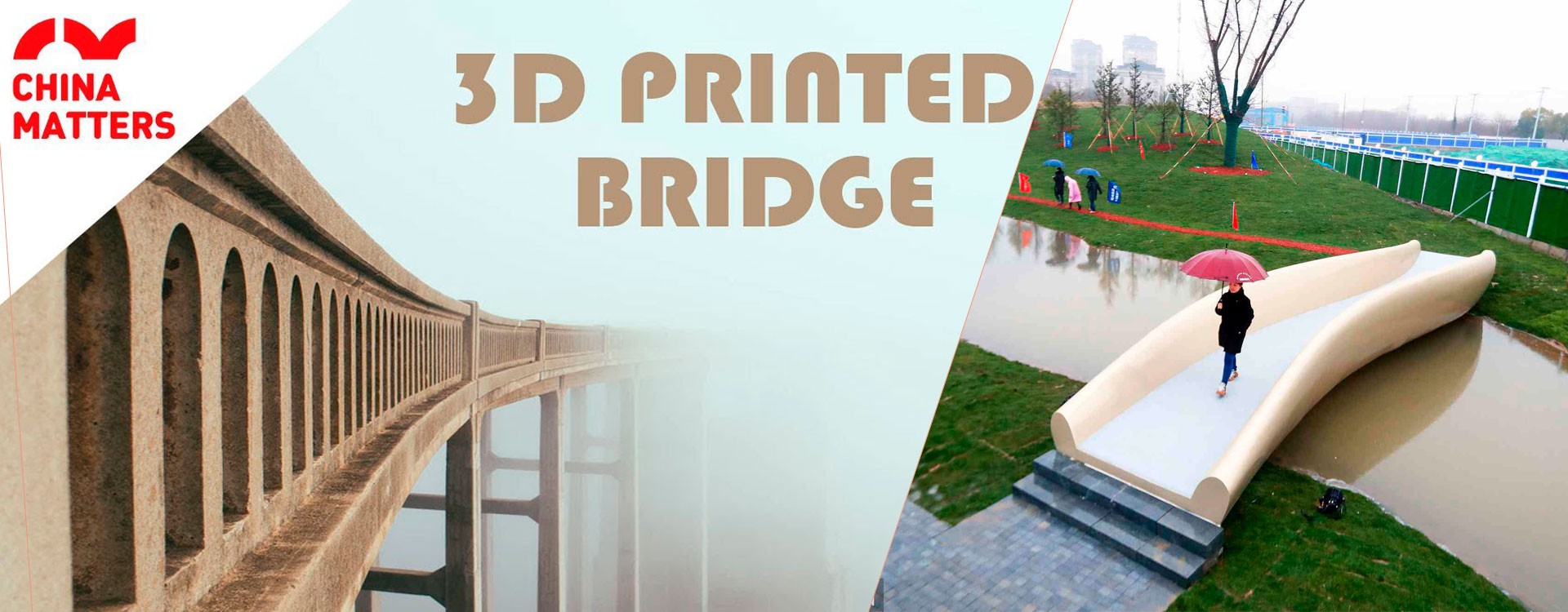Первый в Китае 3D-печатный пешеходный мост в Шанхае