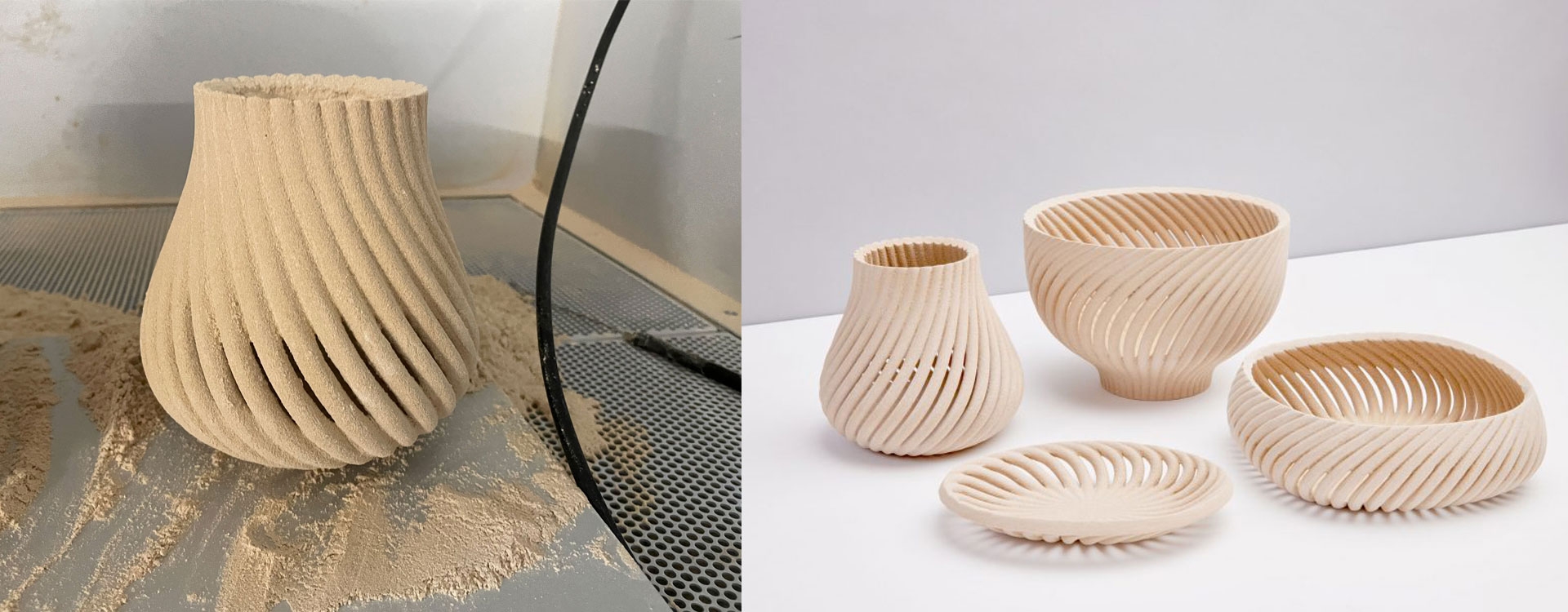 Ів Бехар виготовив предмети домашнього вжитку з перероблених відходів з допомогою 3D друку.